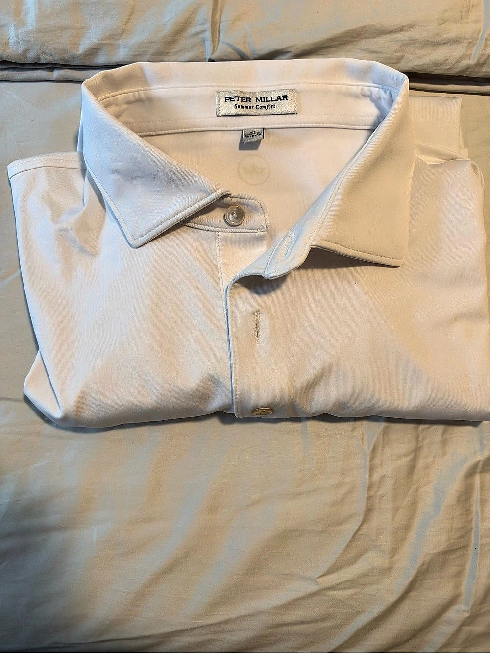 Peter Millar Summer Comfort Performance Jersey Polo White XL